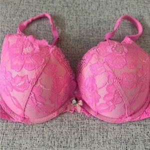 Victoria's Secret BBV Vibrant Pink Lace Bra